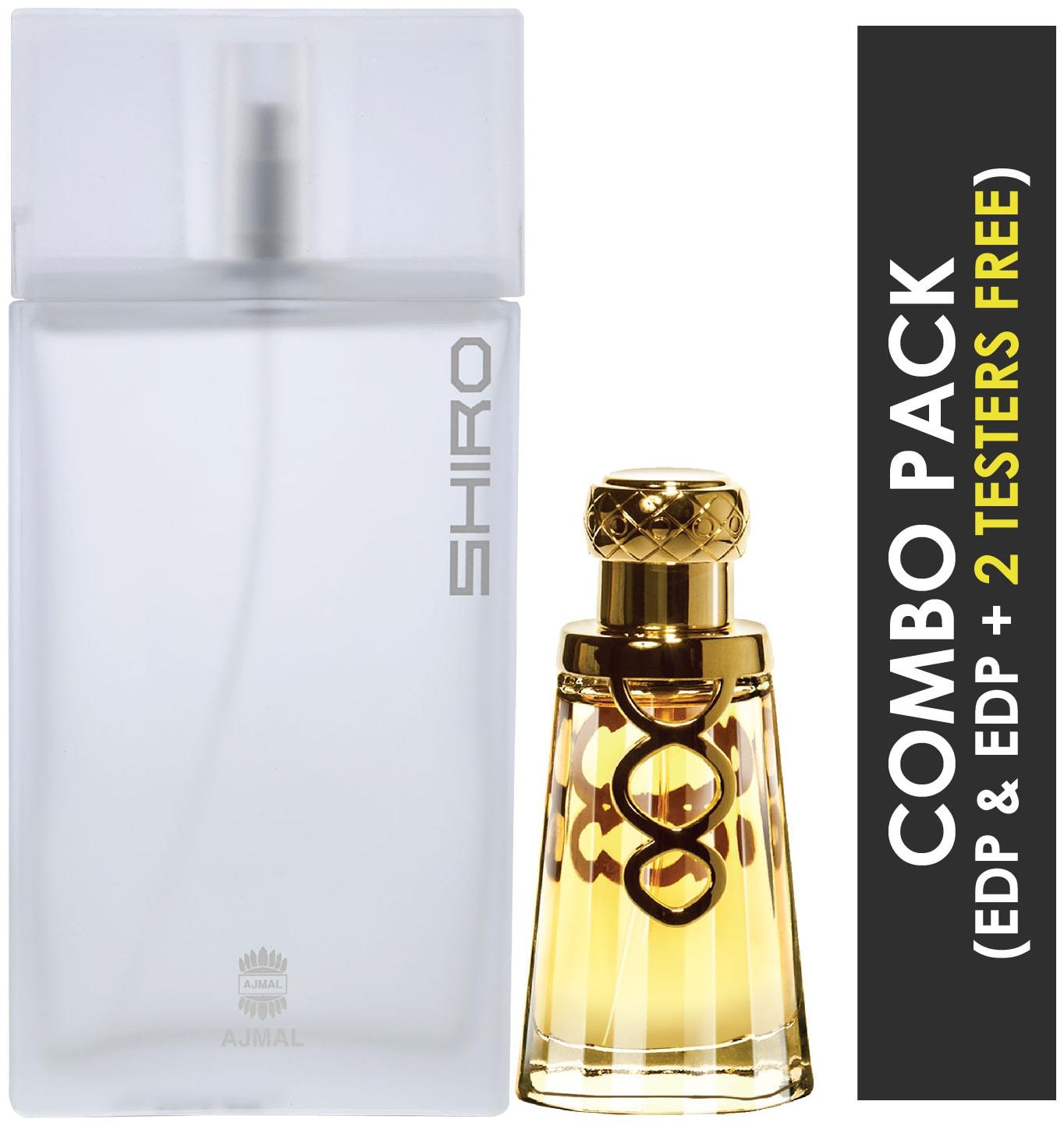 

Ajmal Shiro EDP Citrus Spicy Perfume 90ml for Men and Khallab EDP Woody Oudh Perfume 50ml for Unisex