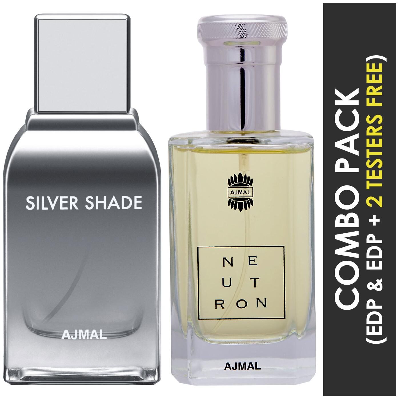 

Ajmal Silver Shade EDP Citrus Woody Perfume 100ml for Men and Neutron EDP Citrus Fruity Perfume 100ml for Men (Pack of 2)