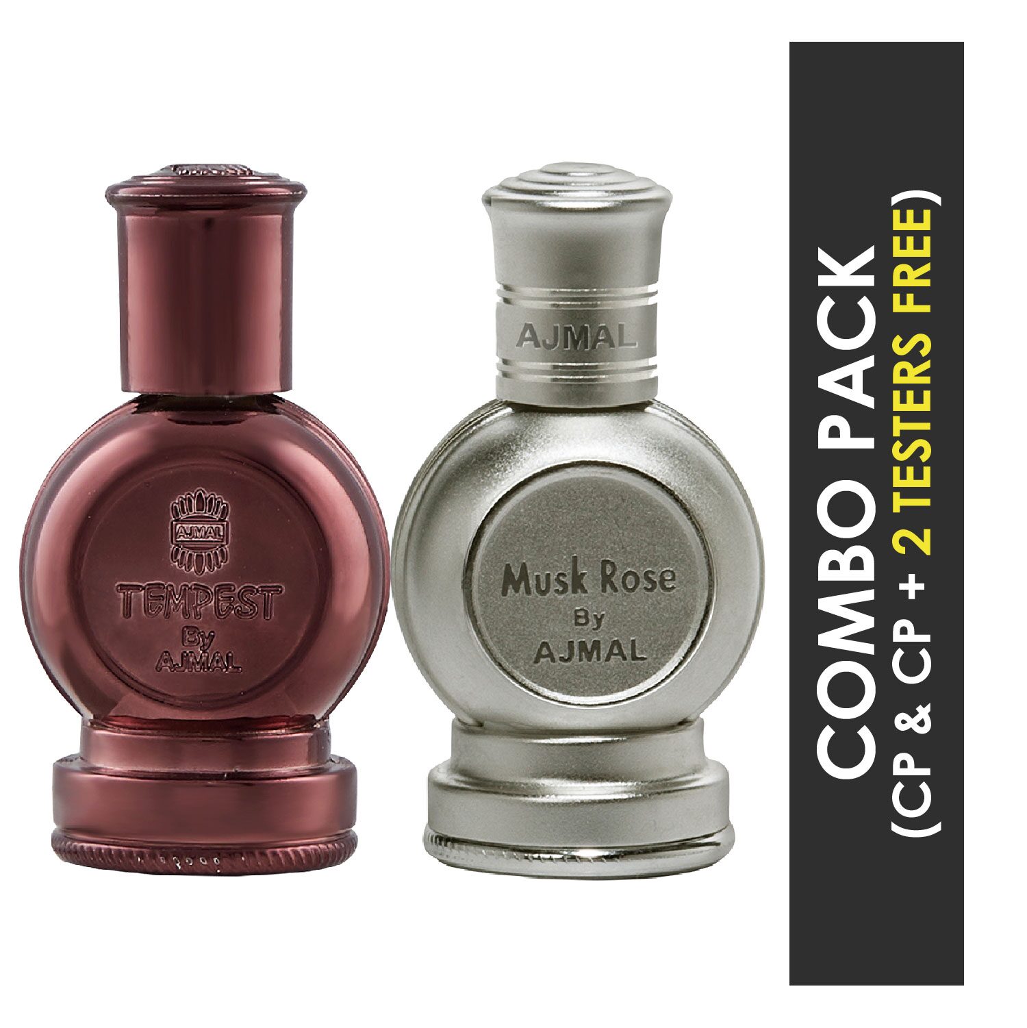 

Ajmal Tempest 12 ml x 1 Musk Rose 10 ml x 1 Pack of 2