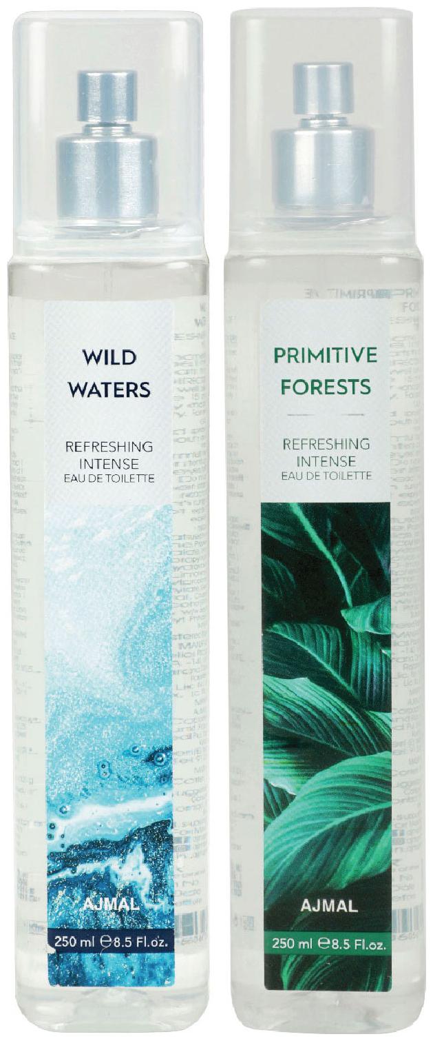 

Ajmal Wild Waters Primitive Forests Edt Combo Pack Of 2 Each 250Ml (Total 500Ml) For Men Women