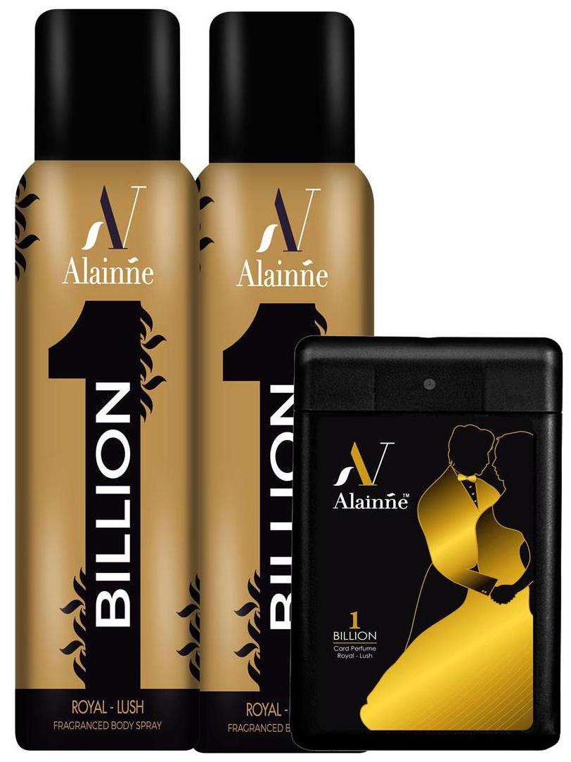 

Alainne One Billion Royal - Lush Pocket Perfume Body Spray - For Men (Pack of 3)