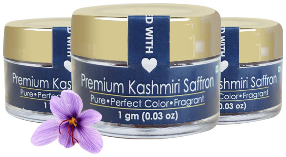 

Alif Pure Premium Kashmiri Saffron (Kesar) -1 g(Pack of 3)