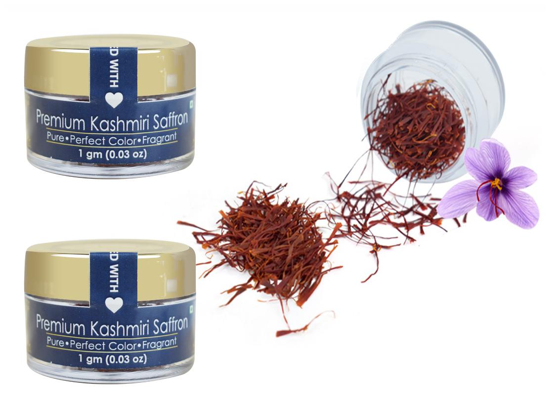 

Alif Pure Premium Kashmiri Saffron (Kesar) -1 g(Pack of 2)