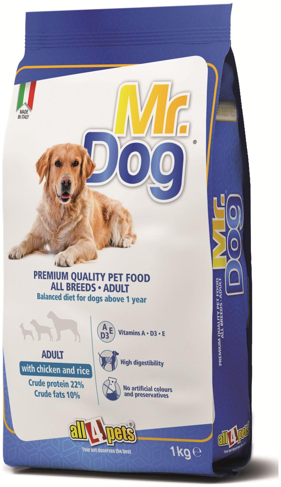 

All4Pets Mr Dog All Breeds Adult with Chicken Rice 1kg