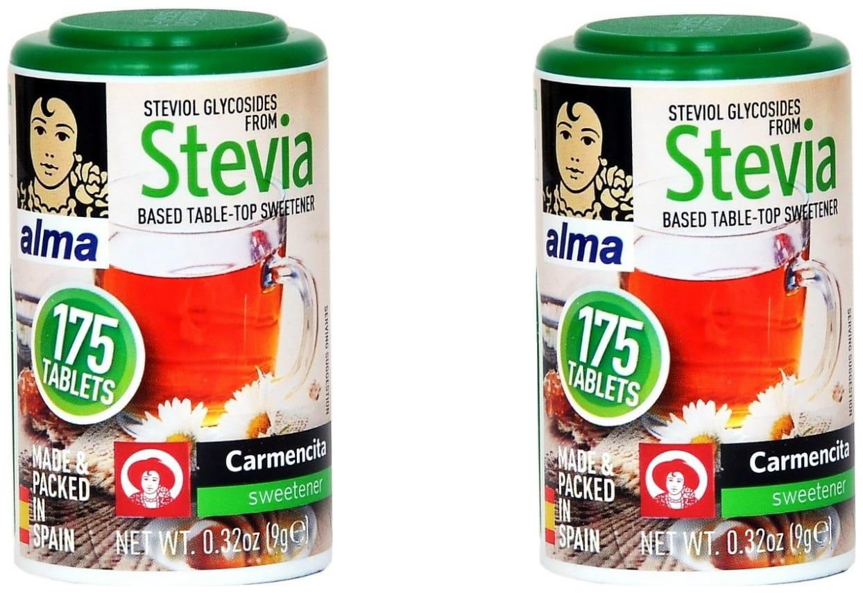 

Alma Stevia Tablets Sugarfree (Made Packed in Spain) 100 Natural 175 Tablets (Pack of 2)