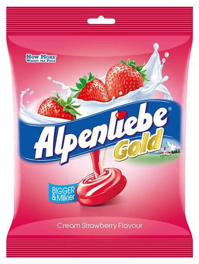 

ALPENLIEBE Gold - Cream Strawberry Candy 184 g 46 Piece