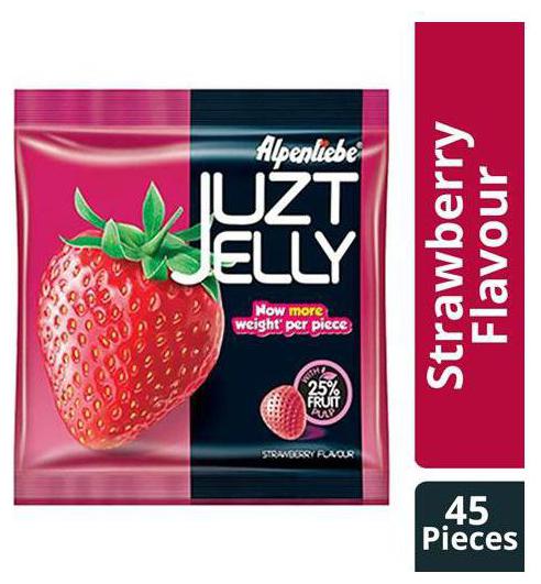 

ALPENLIEBE Juzt Jelly - Strawberry Flavour 166 5 g (45 unit x 3 7 g each)