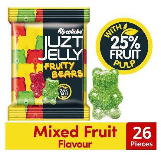 

ALPENLIEBE Juzt Jelly Fruity Bears - Mixed Fruit Flavour 26 pcs
