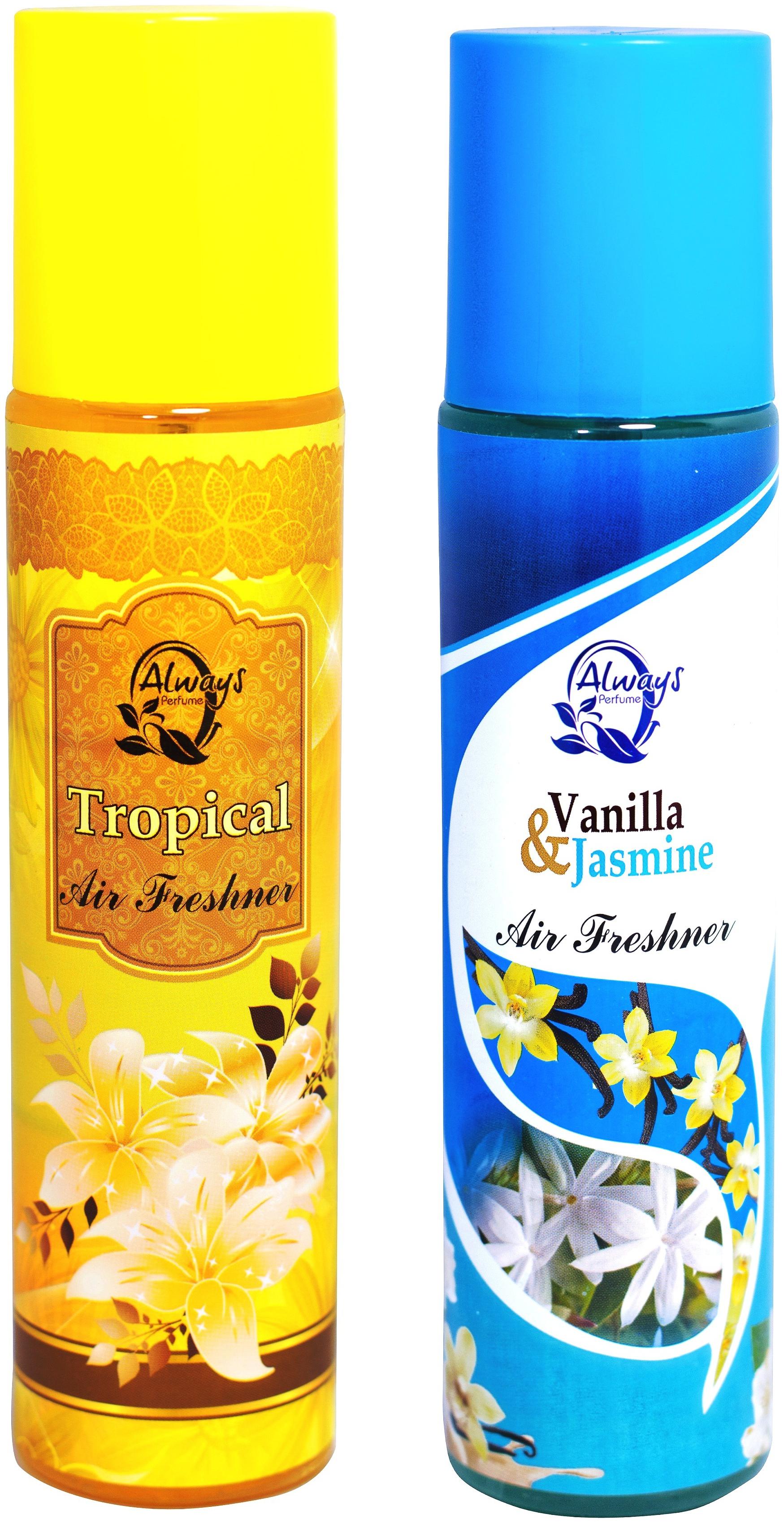 

Always Perfumes Tropical 250ml Vanilla Jasmine 250ml 4in 1 Natural Fragrance Air Freshener (Pack of 2)