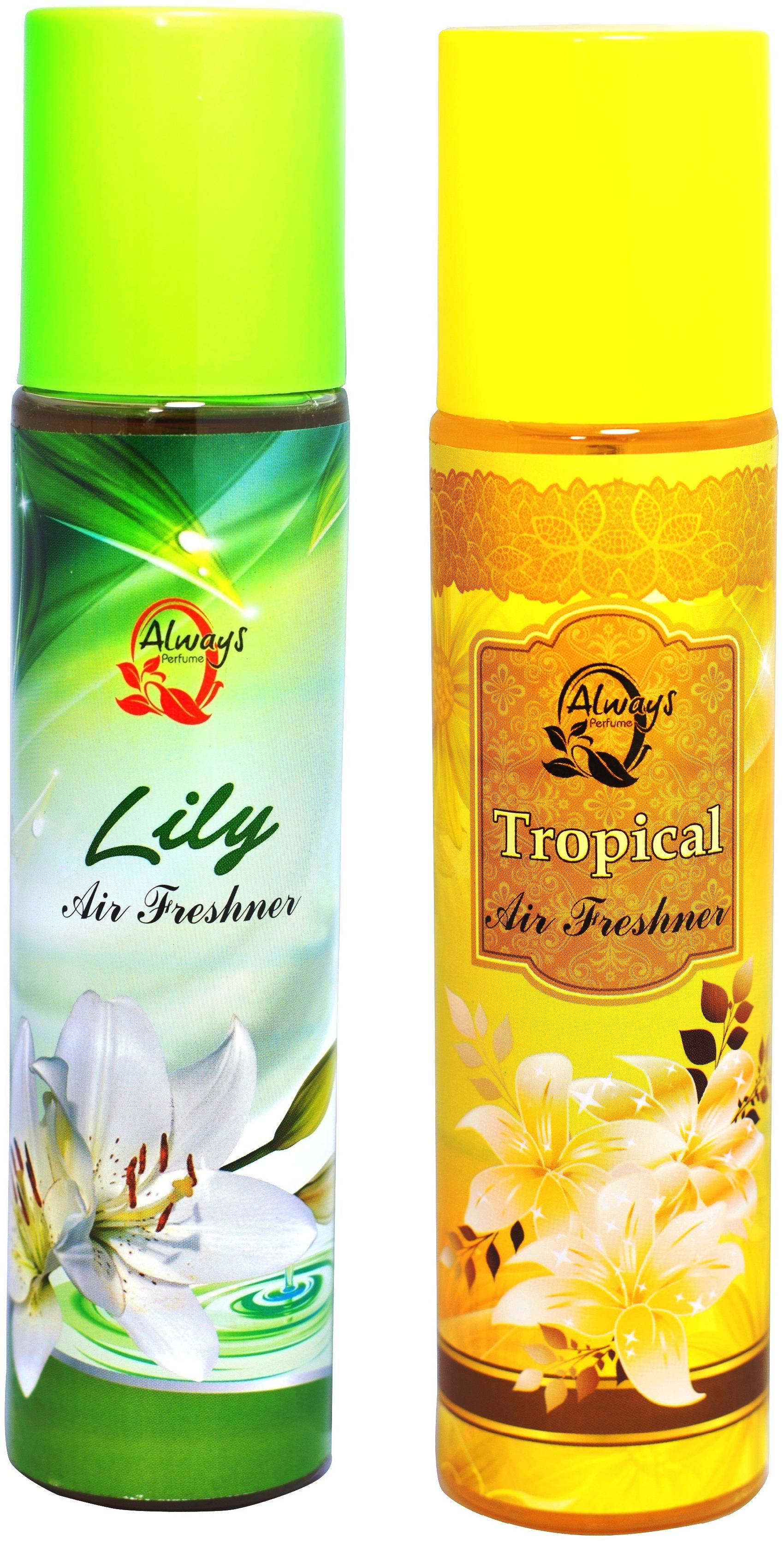 

Always Perfumes Lilly 250ml Tropical 250ml 4in 1 Natural Fragrance Air Freshener (Pack of 2)
