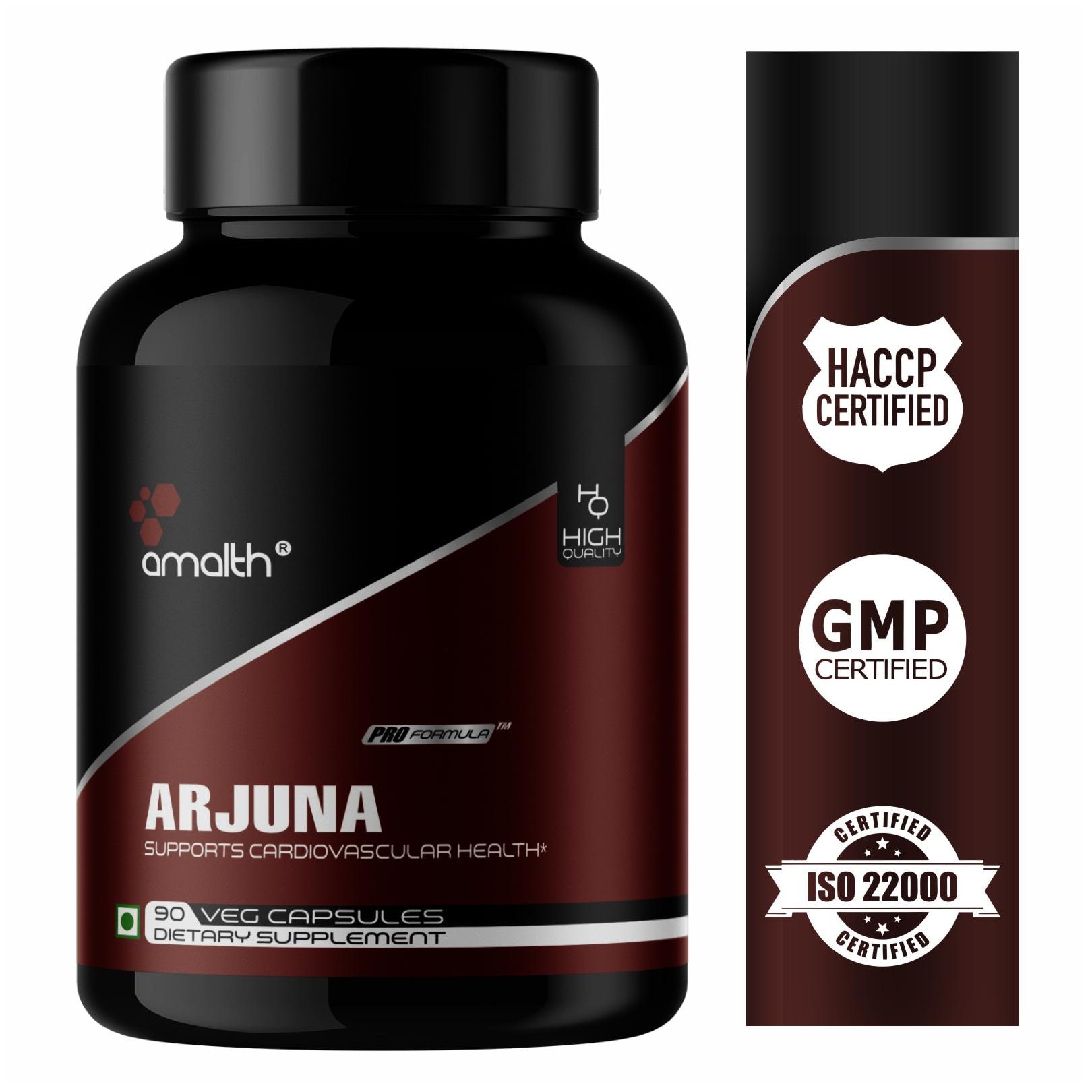 

Amalth Arjuna Extract Arjuna Chal Terminalia arjuna 1000mg Heart Capsules 1 Bottle -90Capsules