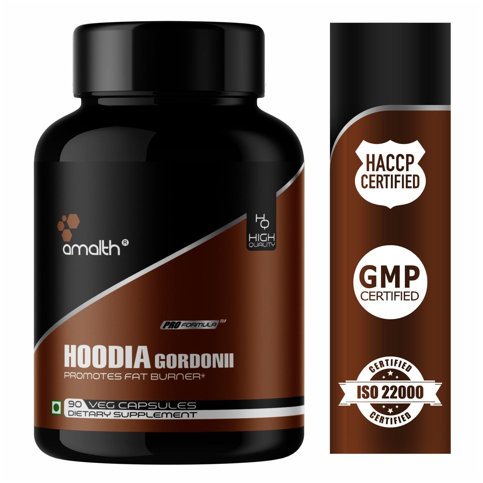 

Amalth Hoodia Gordonii Extract Powder 1000mg Veg Capsules for Weight Loss 1 Bottle -90Capsules