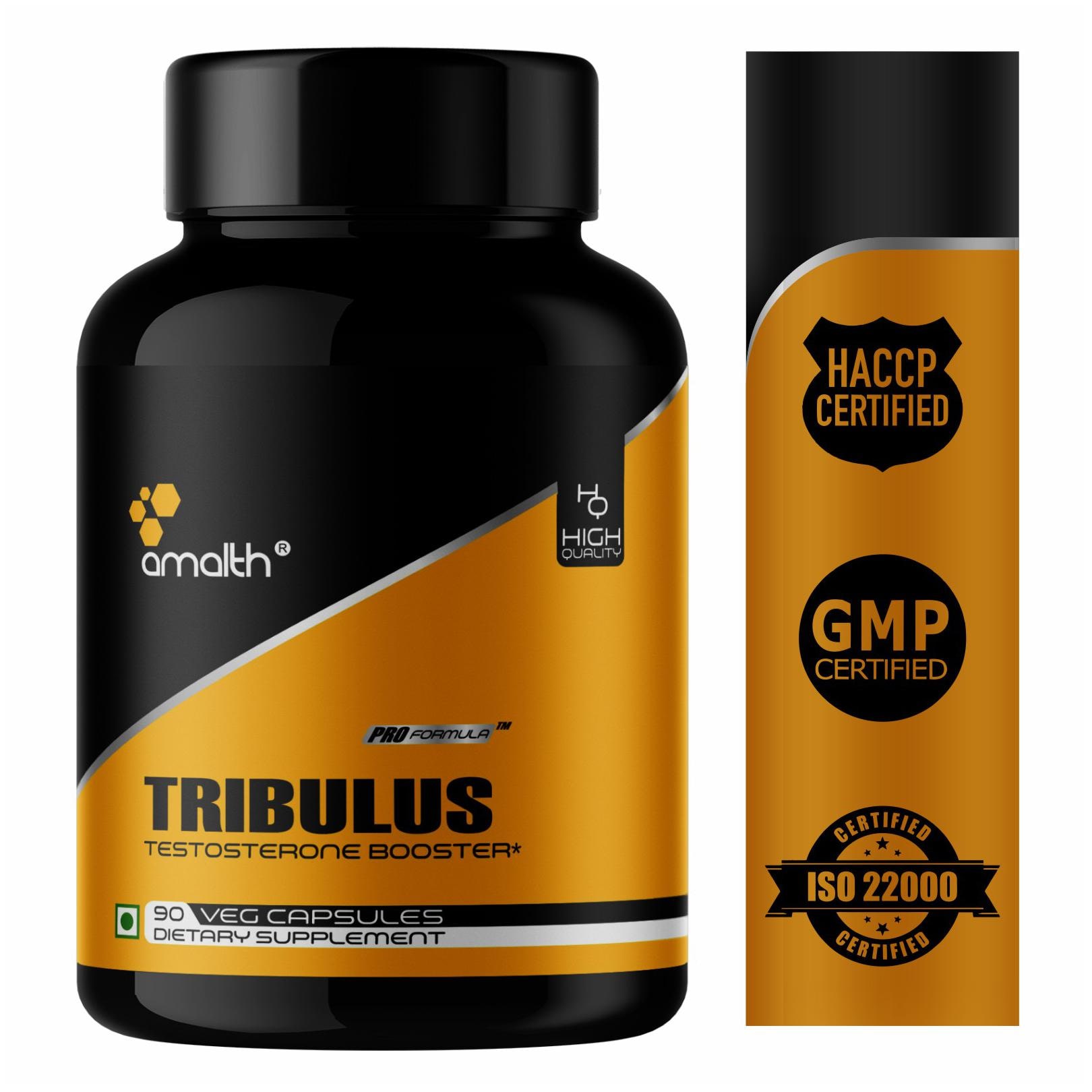 

Amalth Tribulus Terrestris Extract Gokhru Powder 1000mg(Muscle Builder Strength) 1 Bottle -90Capsules