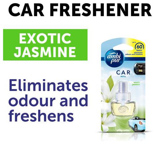 

Ambi pur Car Freshener - Exotic Jasmine Starter Kit Refill Pack 7 5 ml