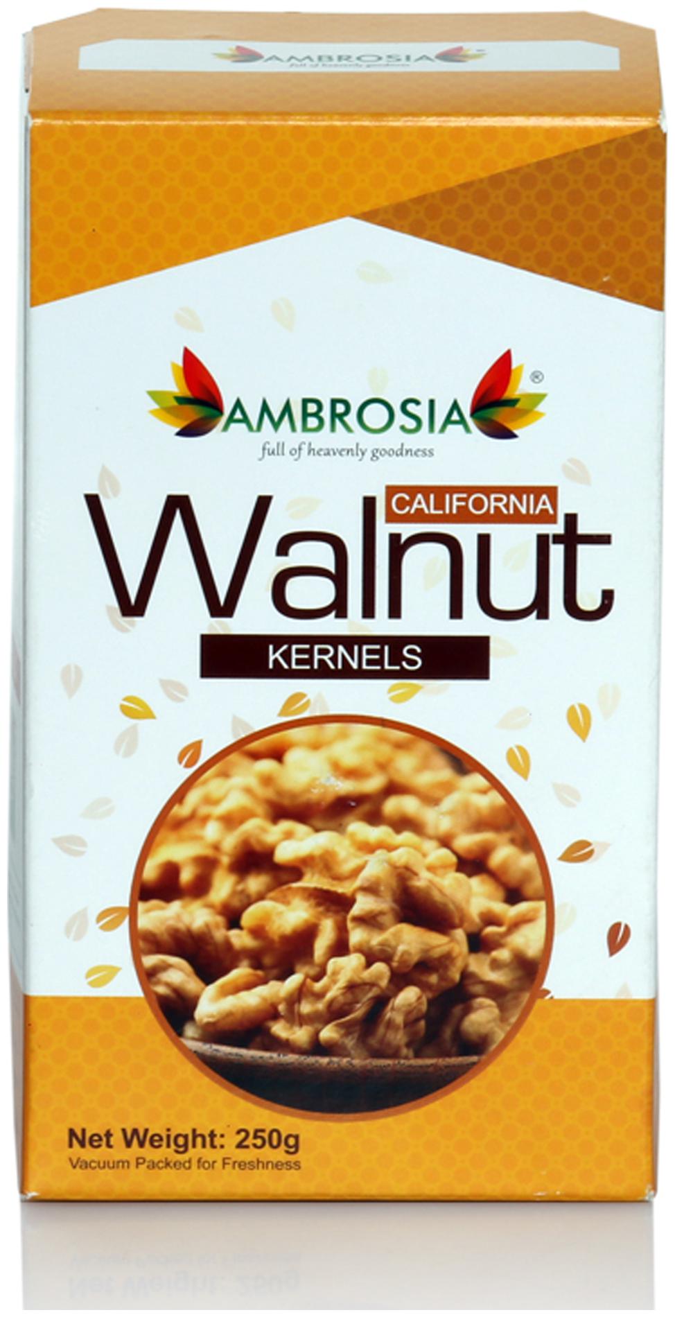 

Ambrosia California Walnut Kernels 250 g (Pack Of 4)