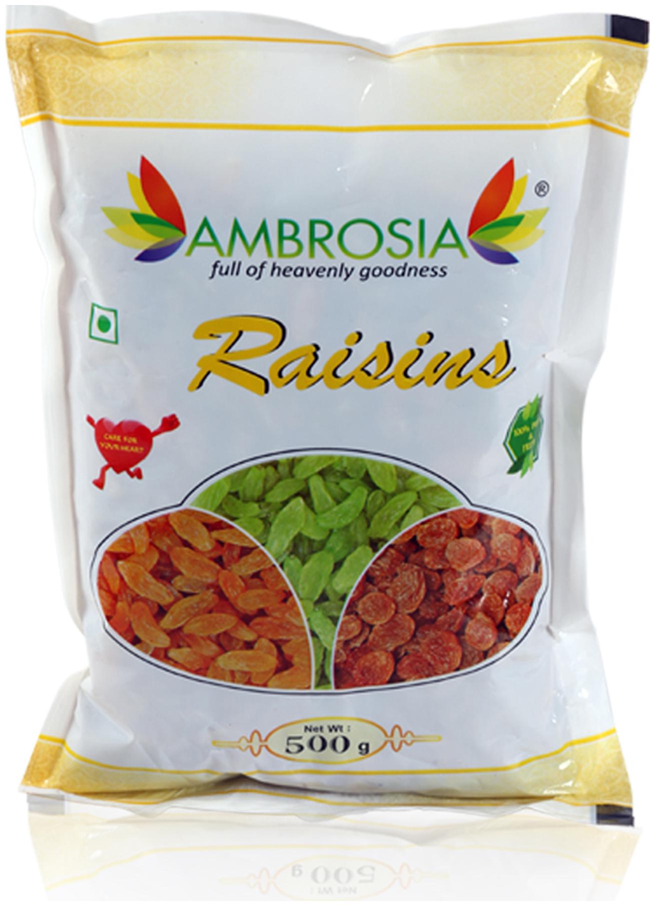 

Ambrosia Golden Raisins 500g (Pack of 2)