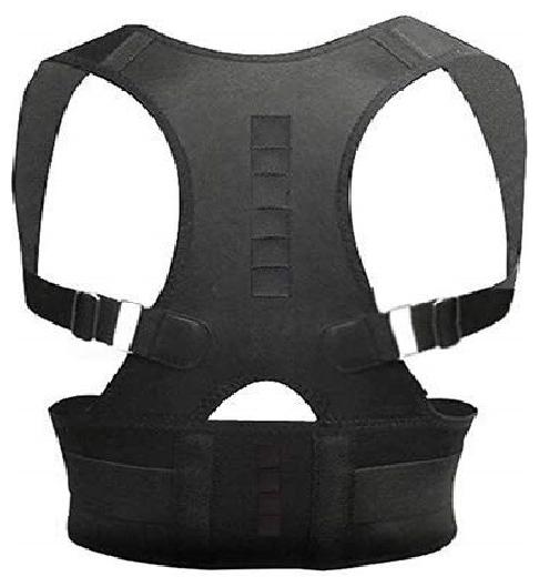 

Amextrian Fully Adjustable Magnetic Orthopedic Back Brace Posture Corrector For Men Women w Lumbar Support Belt - Shoulder Neck Upper Lower Back Pain Large(Pack of 1)