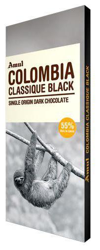

Amul Colombia Classique Black Single Origin Dark Chocolate 55 Dark 125 g