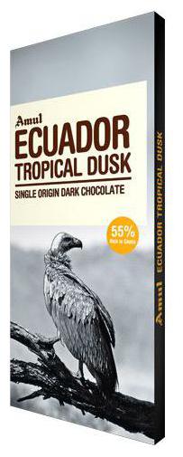 

Amul Ecuador Tropical Dusk Single Origin Dark Chocolate 55 Dark 125 Gm