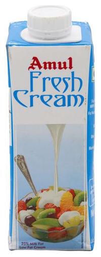 

Amul Fresh Cream - 25 Milk Fat Low Fat 250 ml