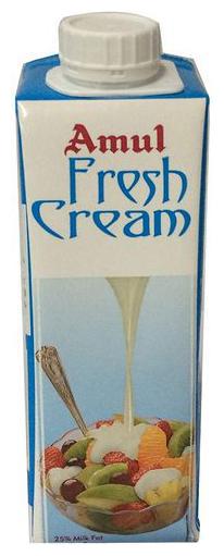 

Amul Fresh Cream - 25 Milk Fat Low Fat 250 ml