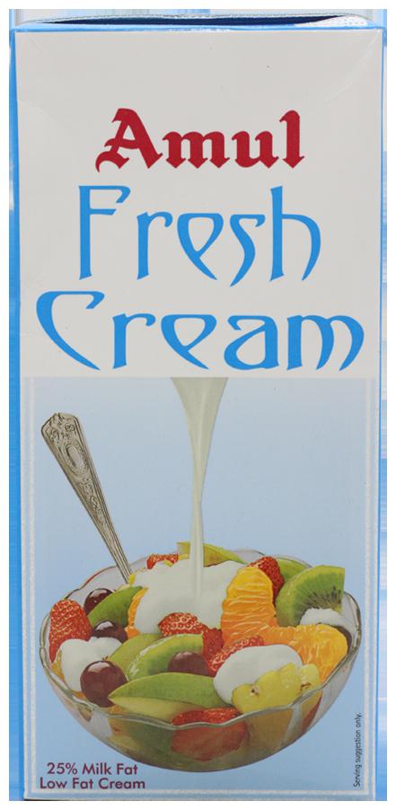 

Amul Fresh Cream - 25 Milk Fat Low Fat 1 L