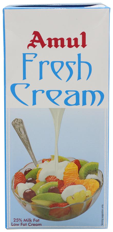 

Amul Fresh Cream - 25 Milk Fat Low Fat 1 L