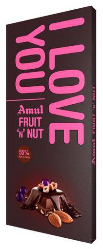 

Amul I Love You Fruit N Nut Chocolate 150 g