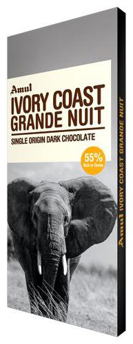 

Amul Ivory Coast Grande Nuit Single Origin Dark Chocolate 55 Dark 125 g