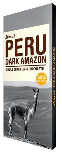

Amul Peru Dark Single Origin Dark Chocolate 55 125 Gm