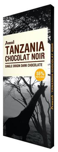

Amul Tanzania Chocolat Noir Single Origin Dark Chocolate 55 Dark 125 g