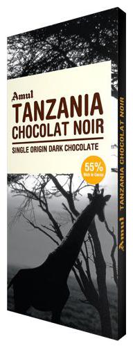 

Amul Tanzania Chocolat Noir Single Origin Dark Chocolate 55 Dark 125 g