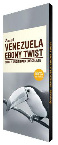 

Amul Venezuela Ebony Twist Single Origin Dark Chocolate 55 Dark 125 g