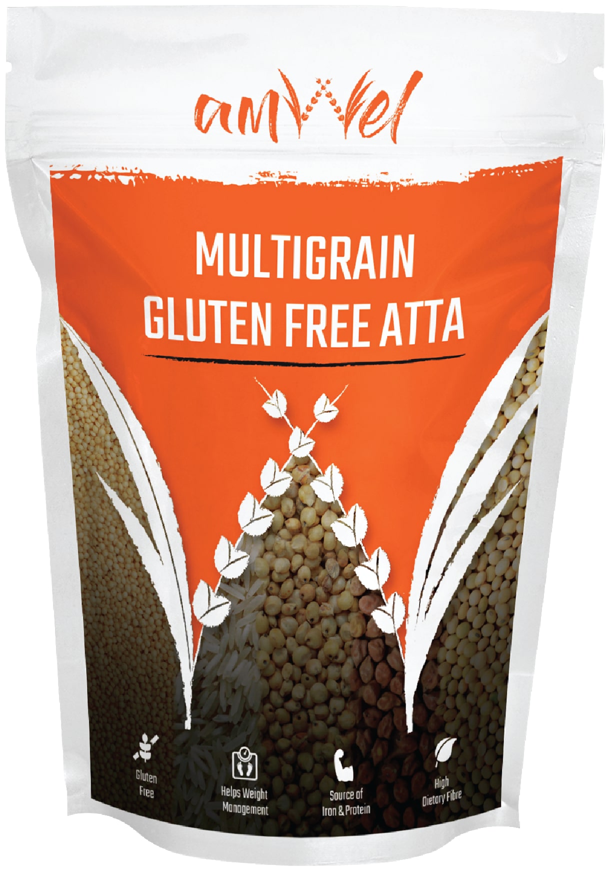 

Amwel Multigrain Gluten Free Atta - Pack of 2 1kg x 2)