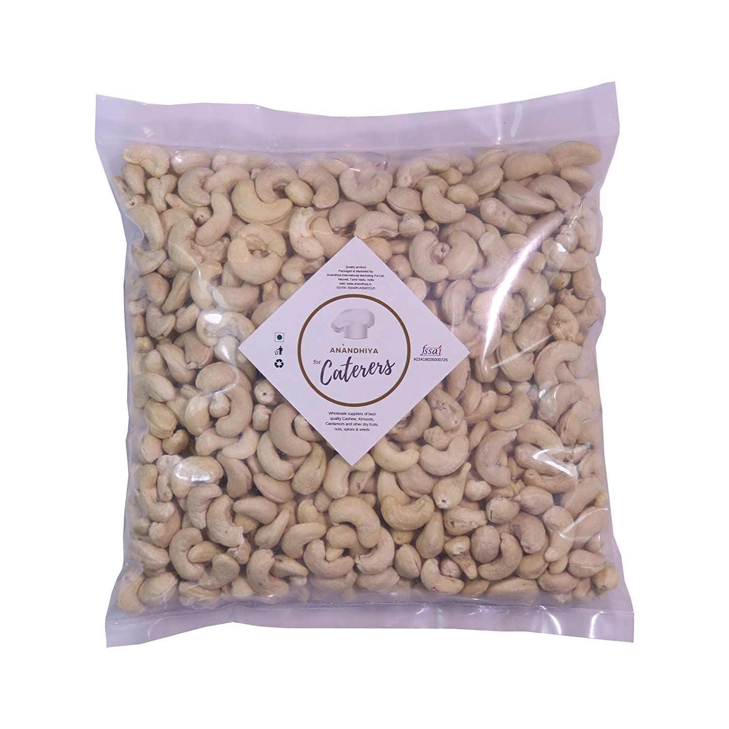 

Anandhiya Plain Cashews For Caterers Restaurants Sweet Makers (Crispy Crunchy Off-White) 1kg (Pack of 1)