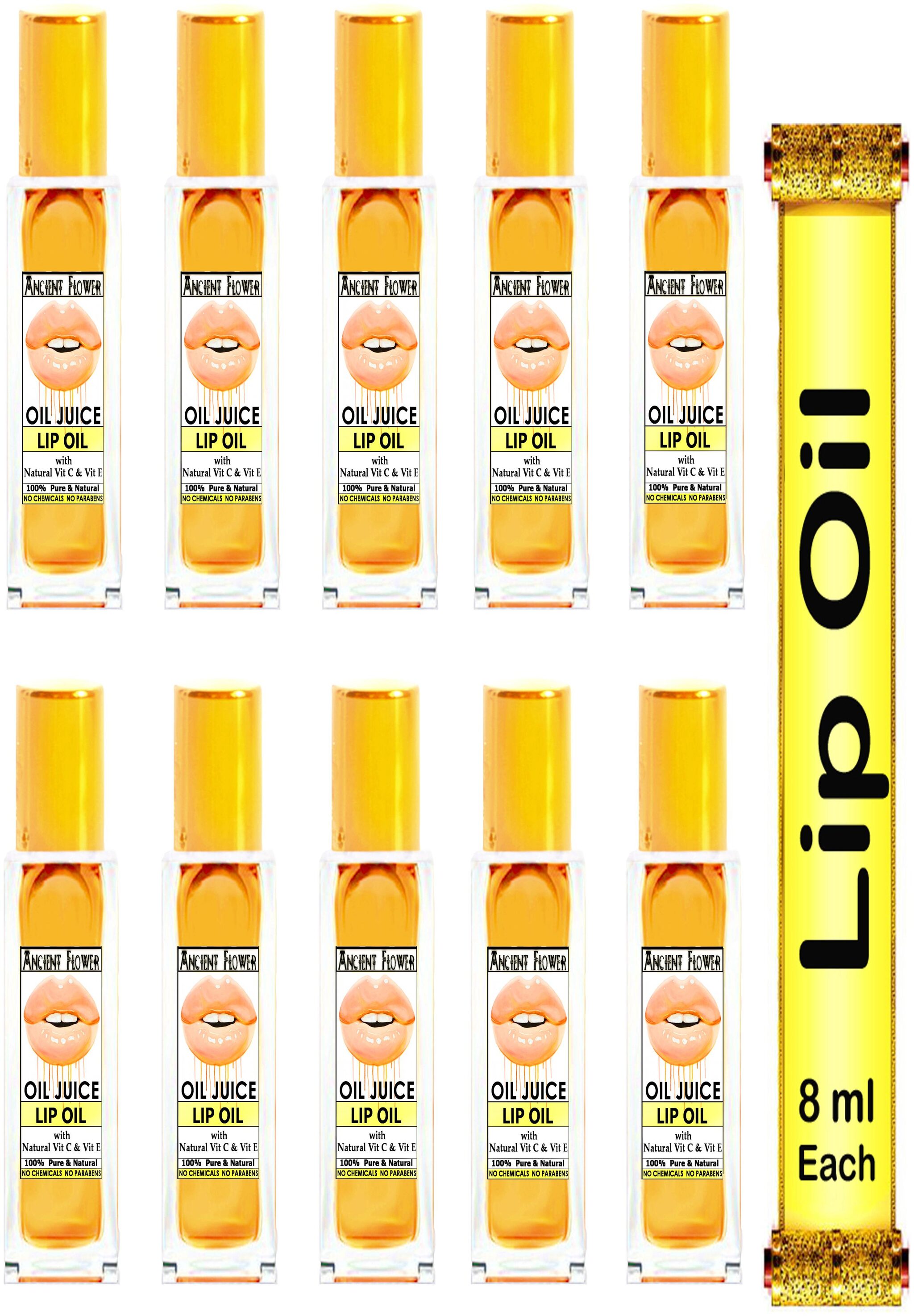 

Ancient Flower Oil Juice Lip Oil With Natural Vitamin A C E 8 ml (Pack of 10)