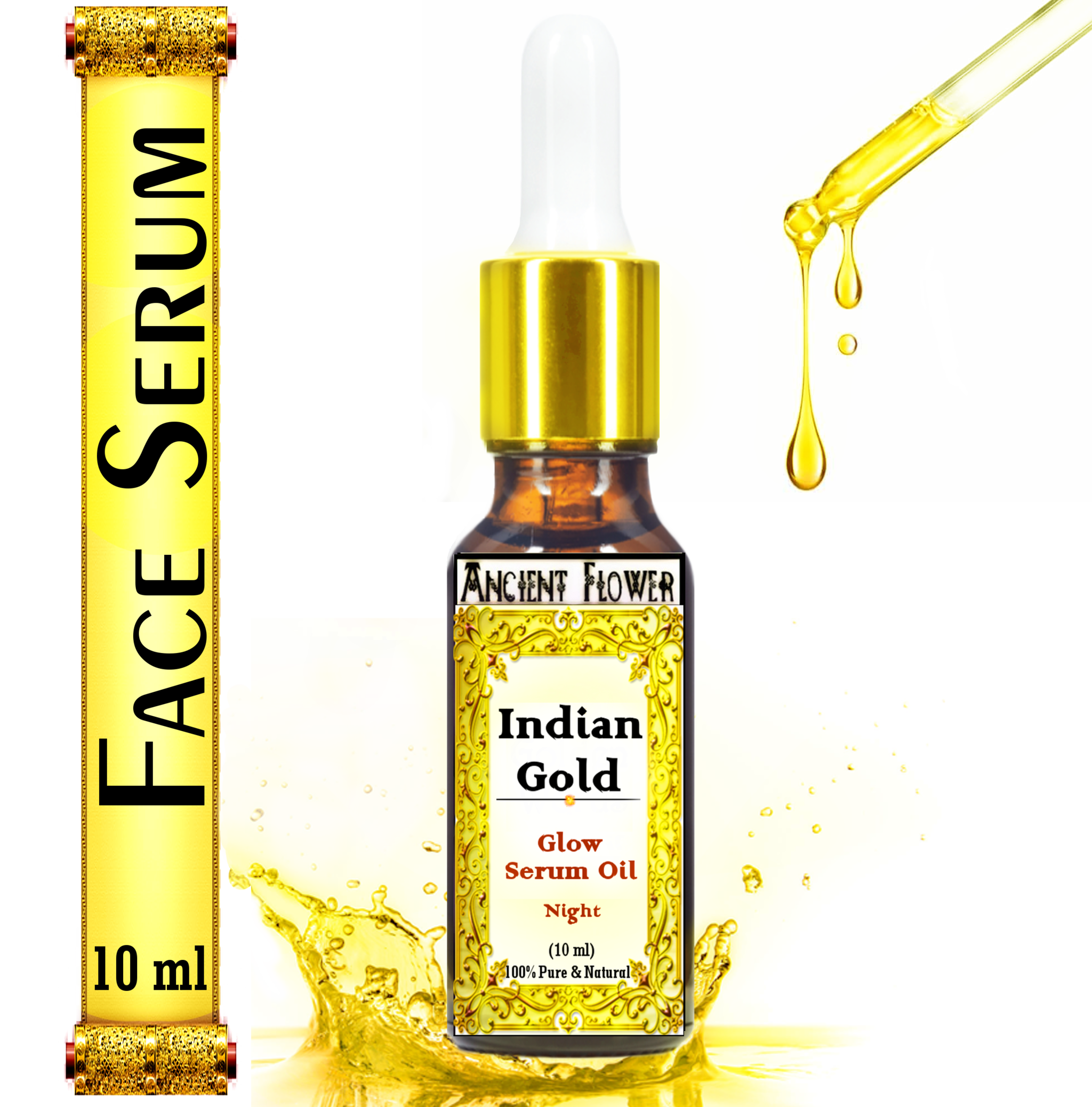 

Ancient Flower - Indian Gold - Face Glow Night Serum Oil (10 ml)