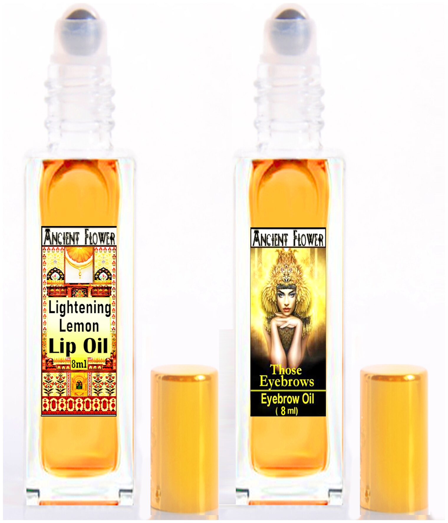 

Ancient Flower - Lightening Lemon Lip Oil Those Eyebrows Hair Oil 8ml (Pack of 2)