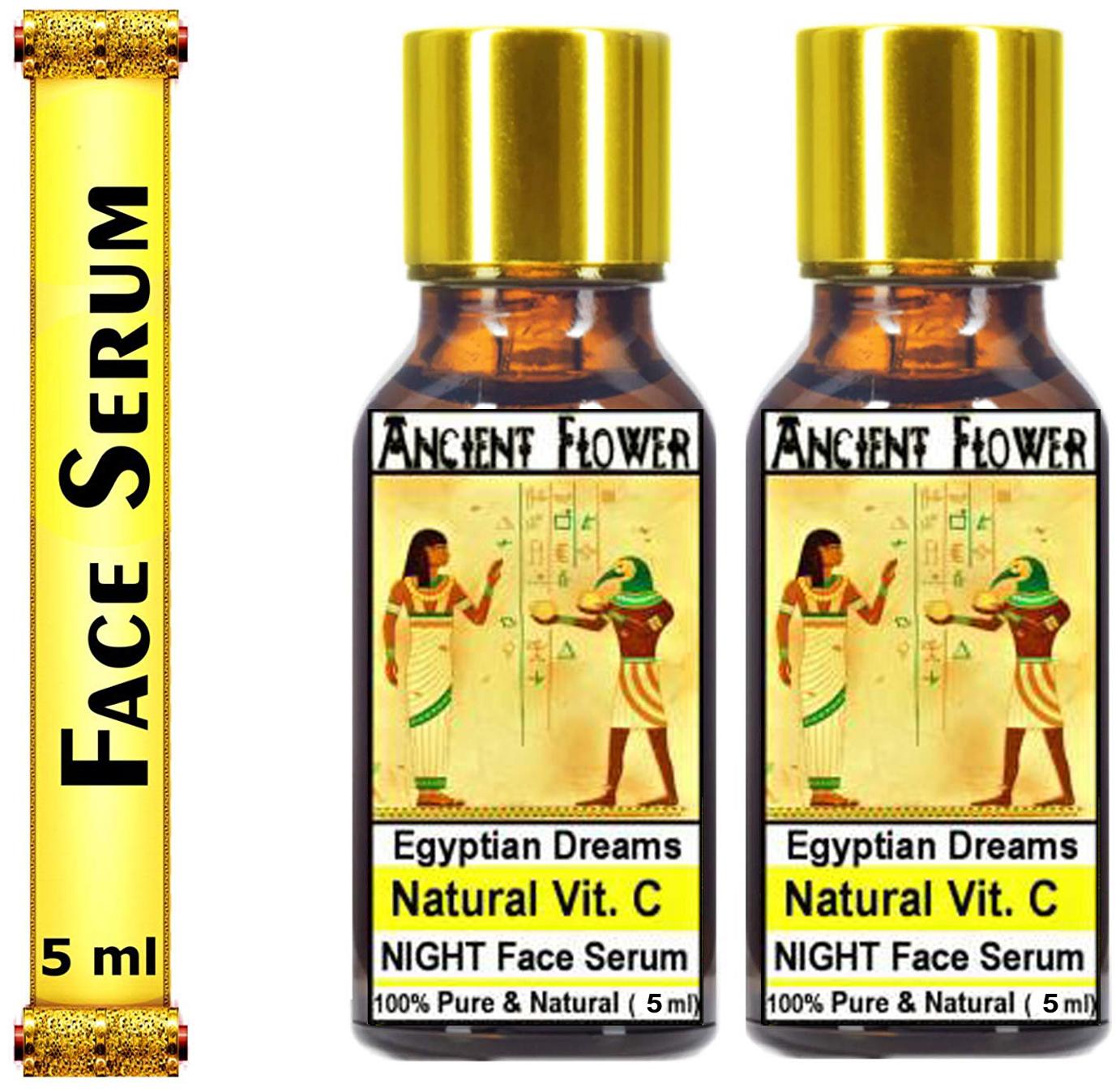 

Ancient Flower - Egyptian Dreams - Natural Vitamin C Night Face Serum (5 ml)combo (Pack of 2)