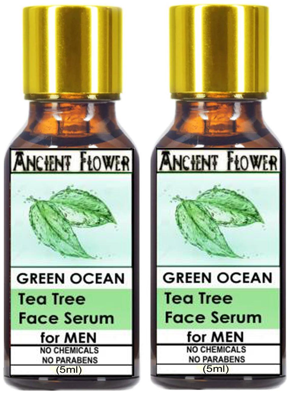 

Ancient Flower Green Ocean Tea Tree Face Serum For Men 5 ml Combo (Pack Of 2)