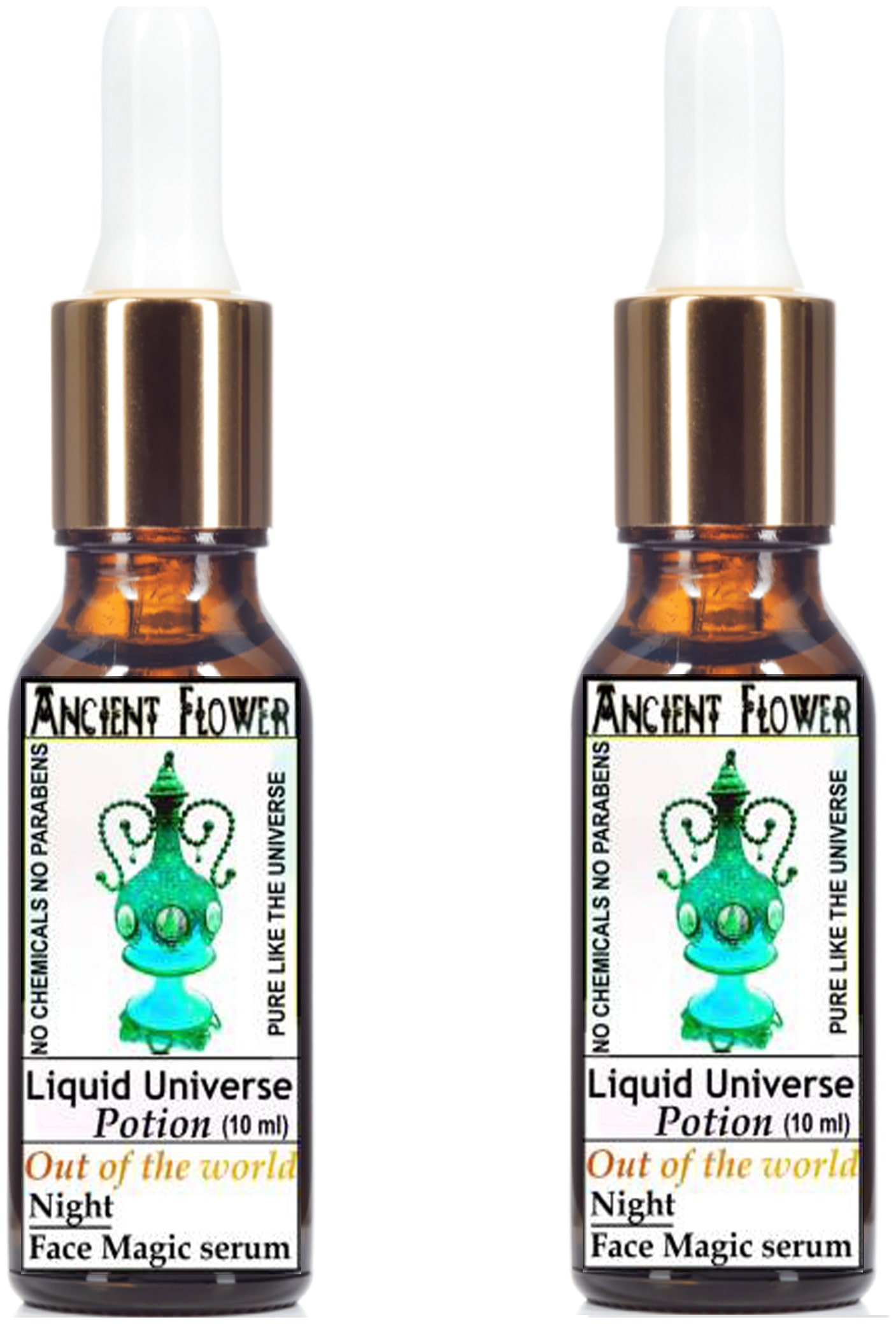 

Ancient Flower Liquid Universe Out Of The World Night Face Magic Serum 10 ml Combo (Pack Of 2)