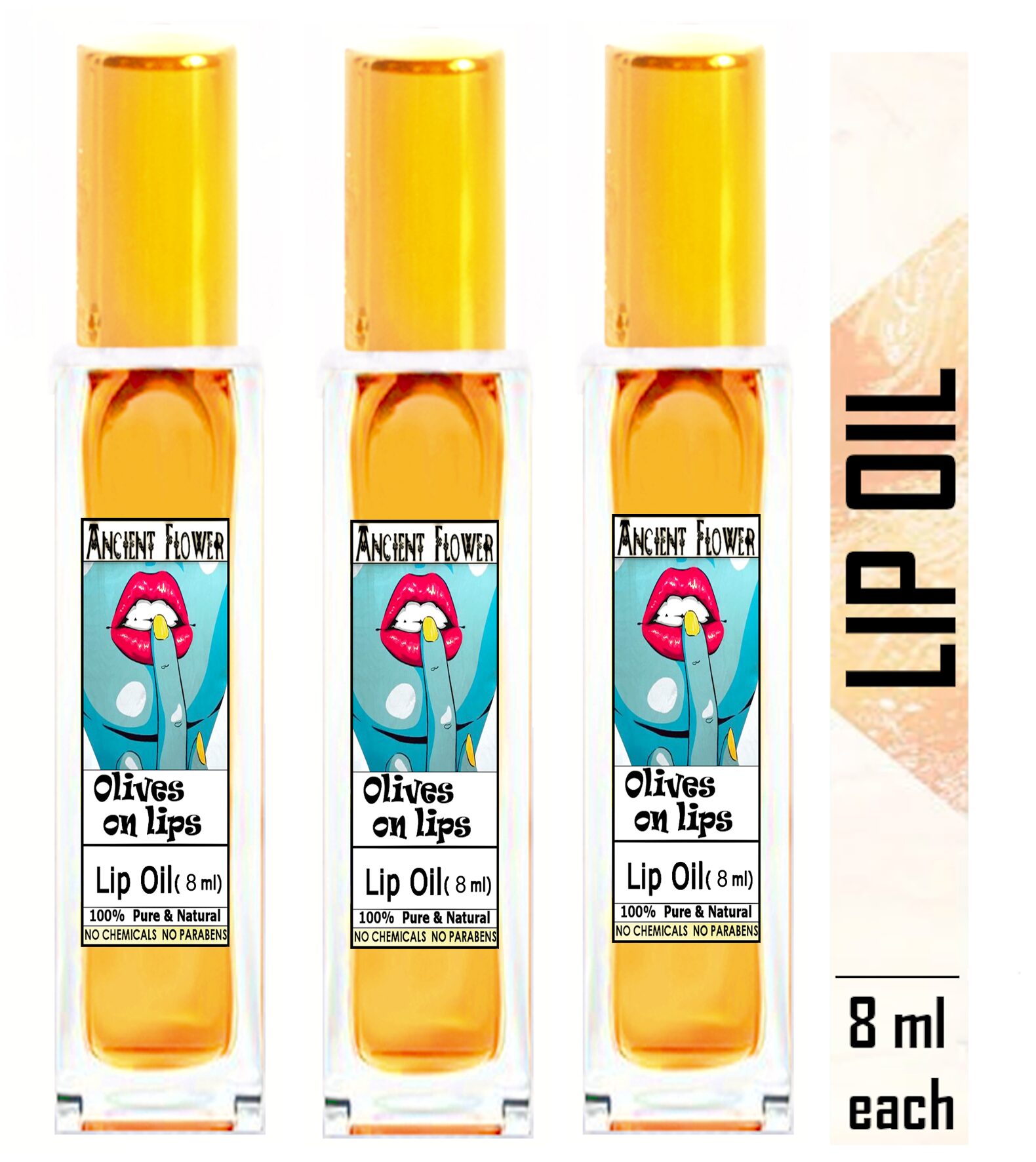 

Ancient Flower Olive On Lips Lip Oil 8 ml (Pack of 3)