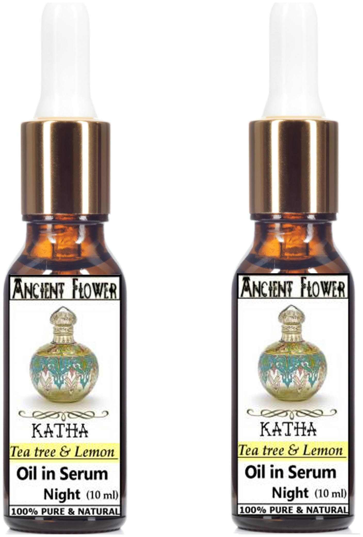 

Ancient Flower Katha Tea Tree and Lemon Oil In Serum Night 10 ml combo (Pack of 2)