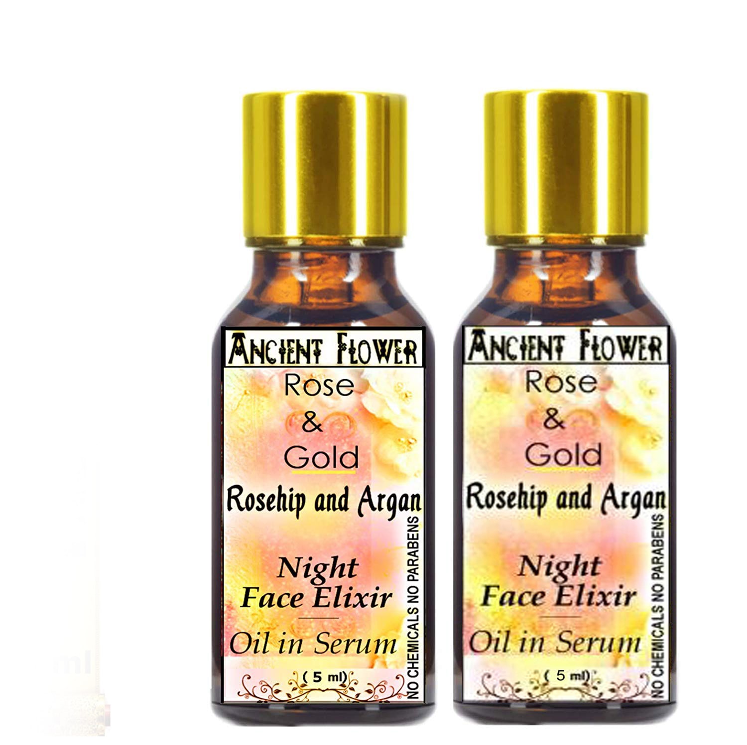 

Ancient Flower Rose Gold Rosehip and Argan Night Face Elixer (5 ml) pack Of 2