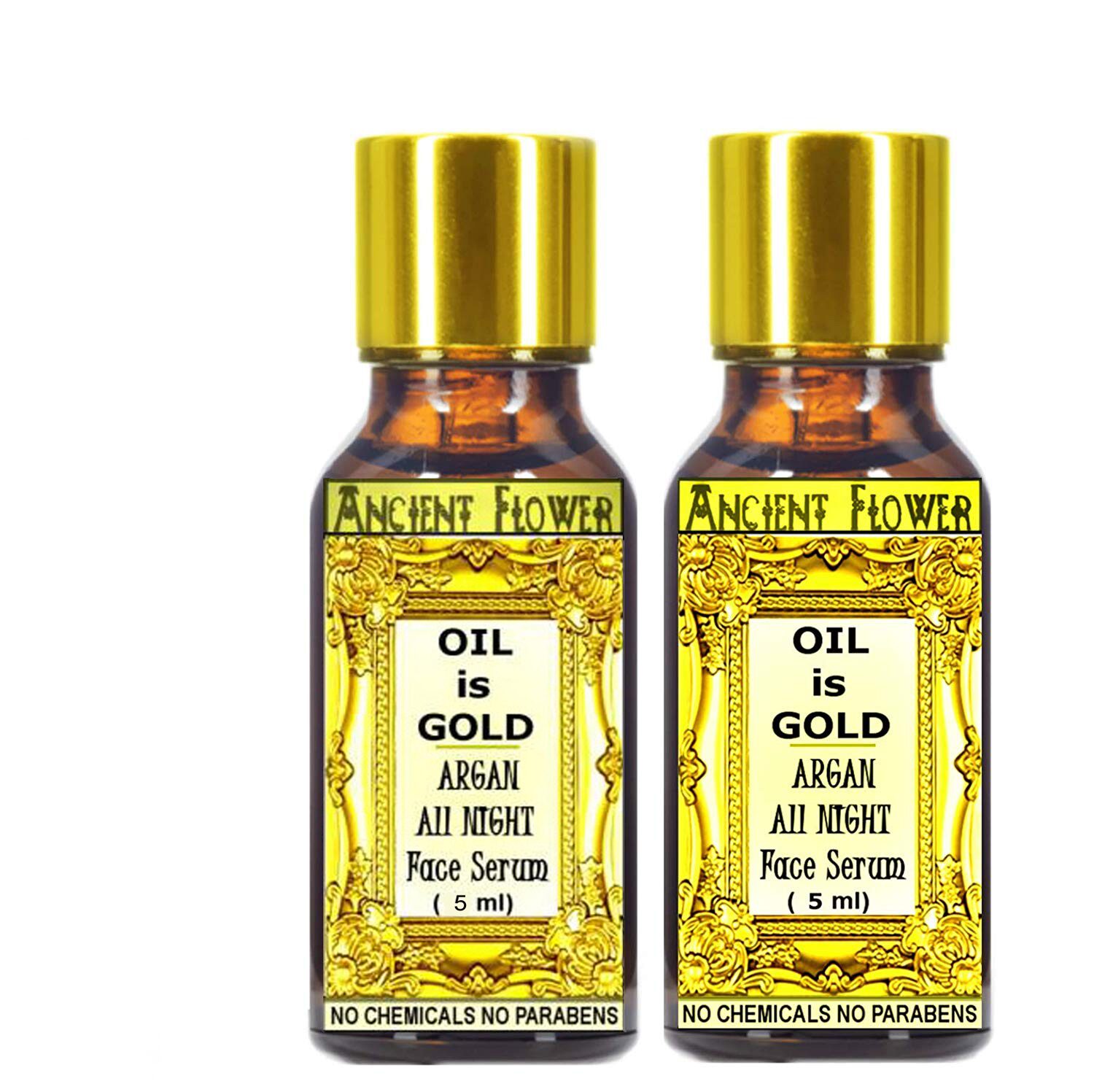 

Ancient Flower Oil Is Gold Argan All Night Face Serum (5 ml) pack Of 2