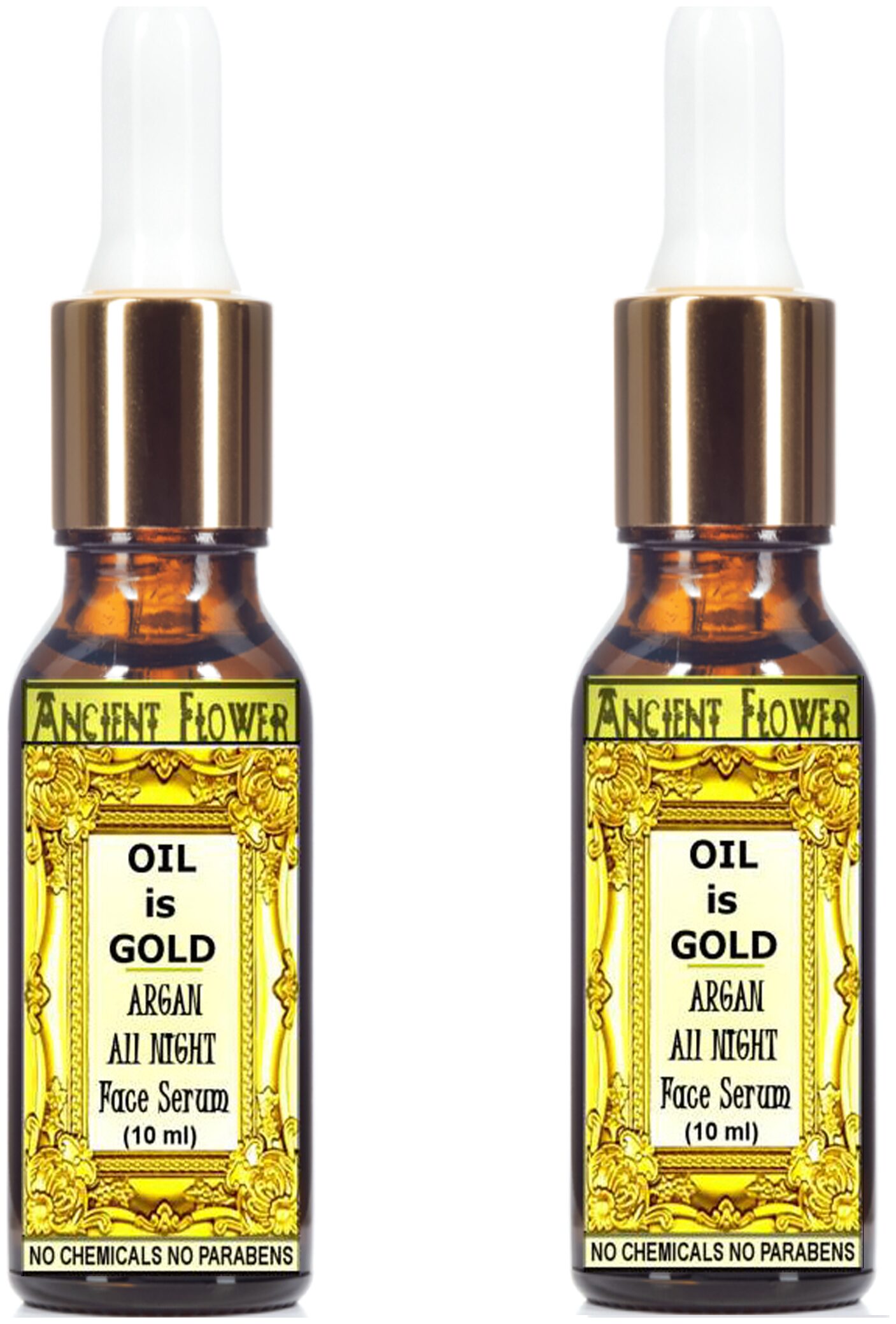 

Ancient Flower Oil Is Gold Argan All Night Face Serum 10 ml Combo (Pack Of 2)