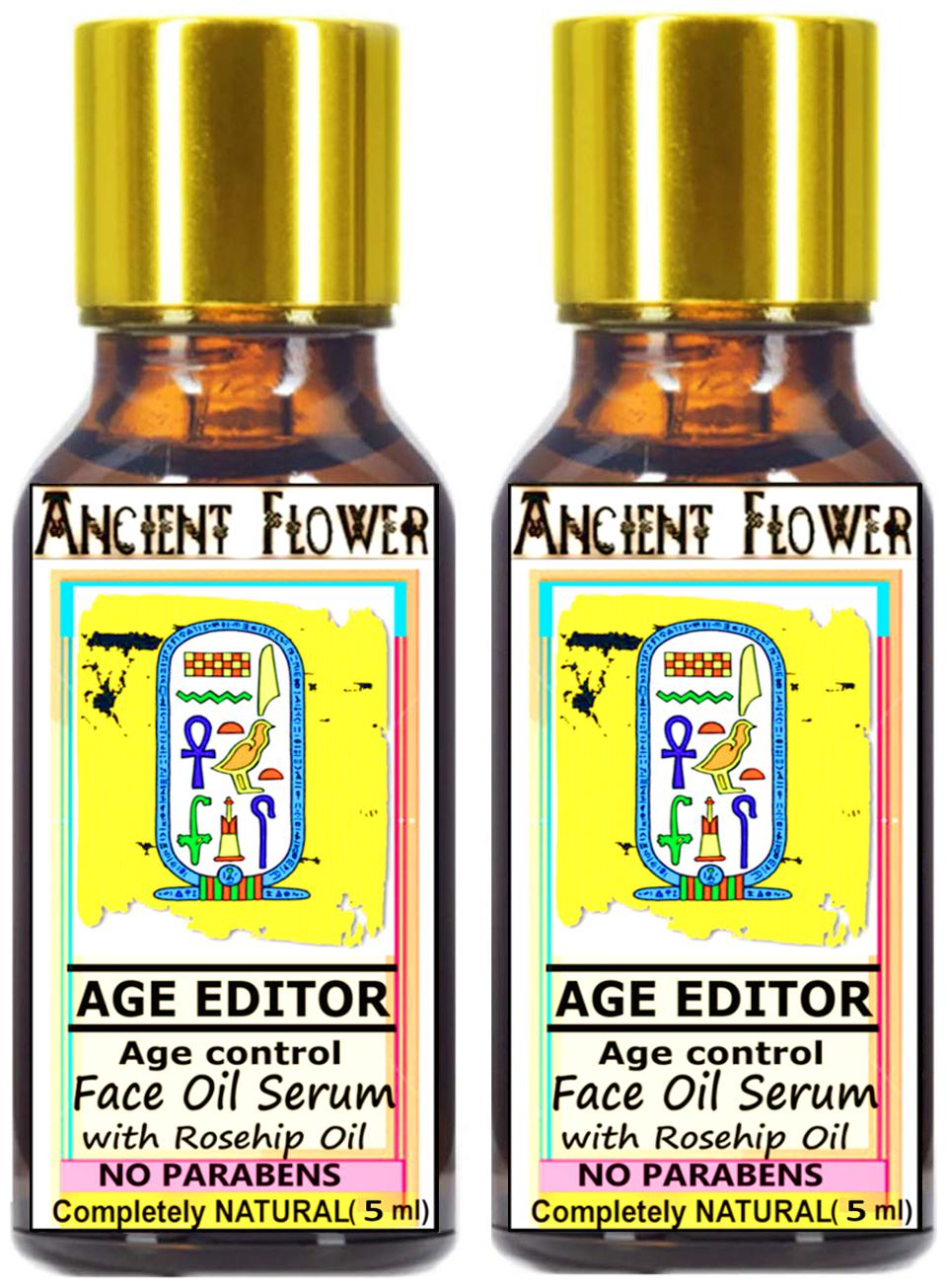 

Ancient Flower Age Editor Age Control Face Oil Serum With Rosehip Oil 5 ml Combo (Pack Of 2)