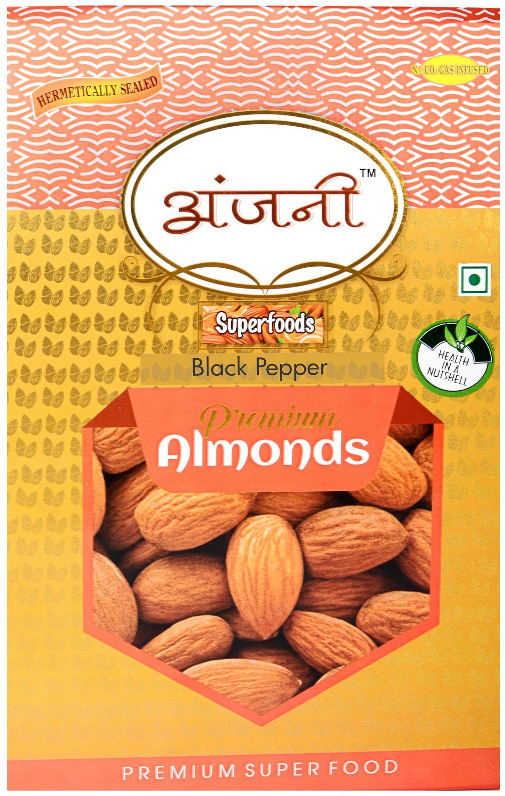 

ANJANI Black Pepper Almonds 250g (Pack of 1)