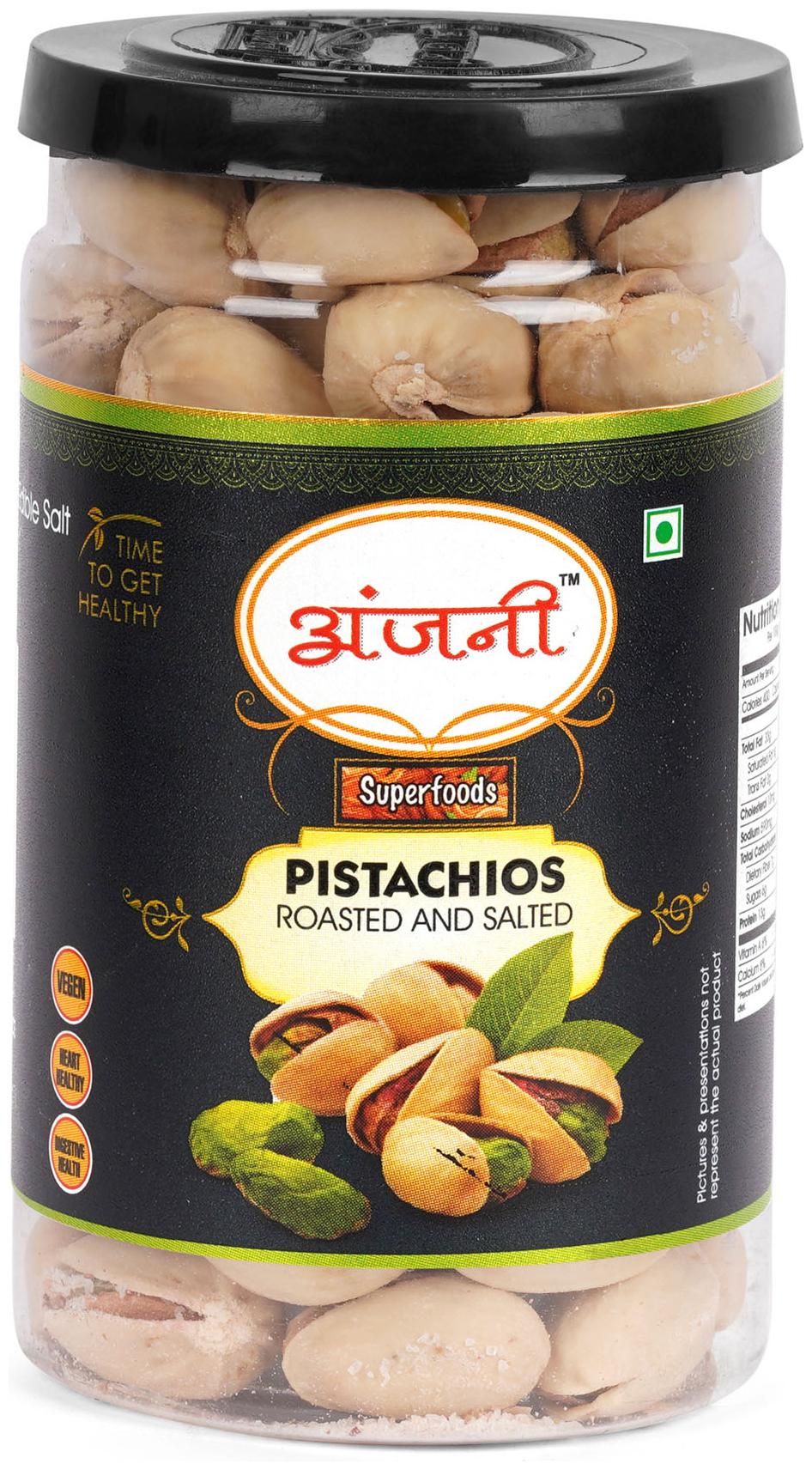

ANJANI SUPERFOODS Roasted Salted Pistachio In Jar 100g