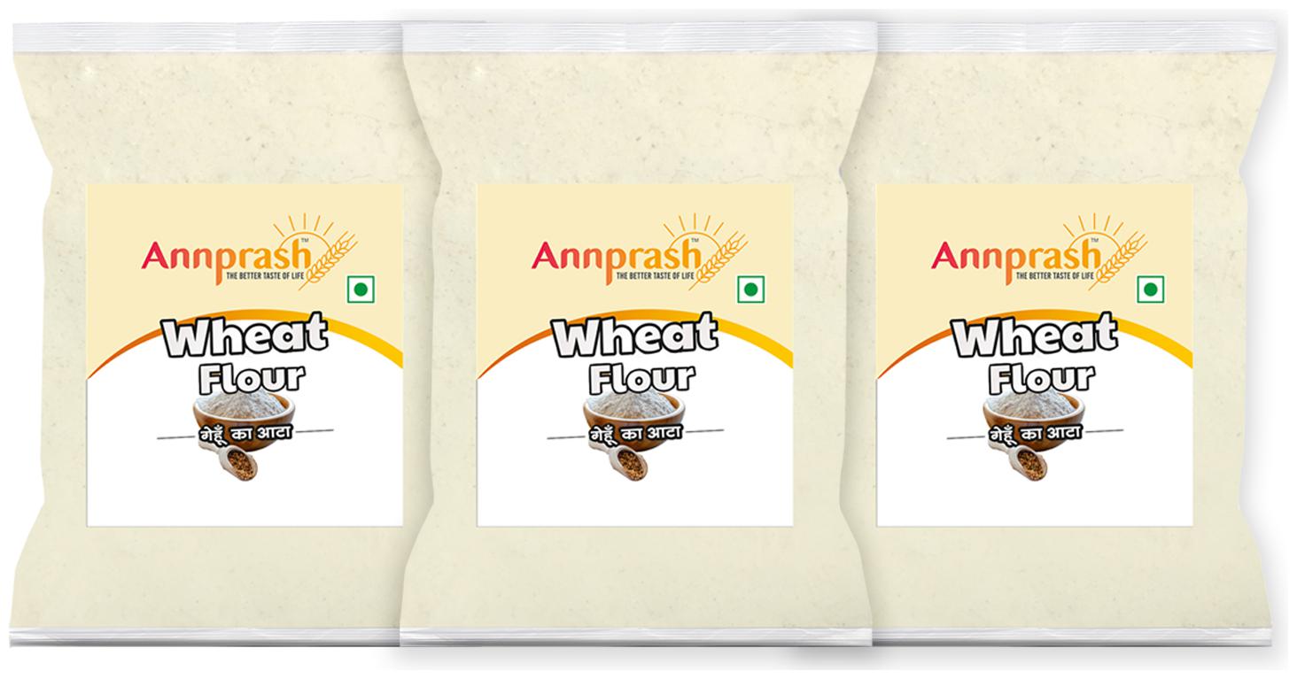 

Annprash Premium Quality Wheat Flour Gehun Atta -1Kg (Pack Of 3)
